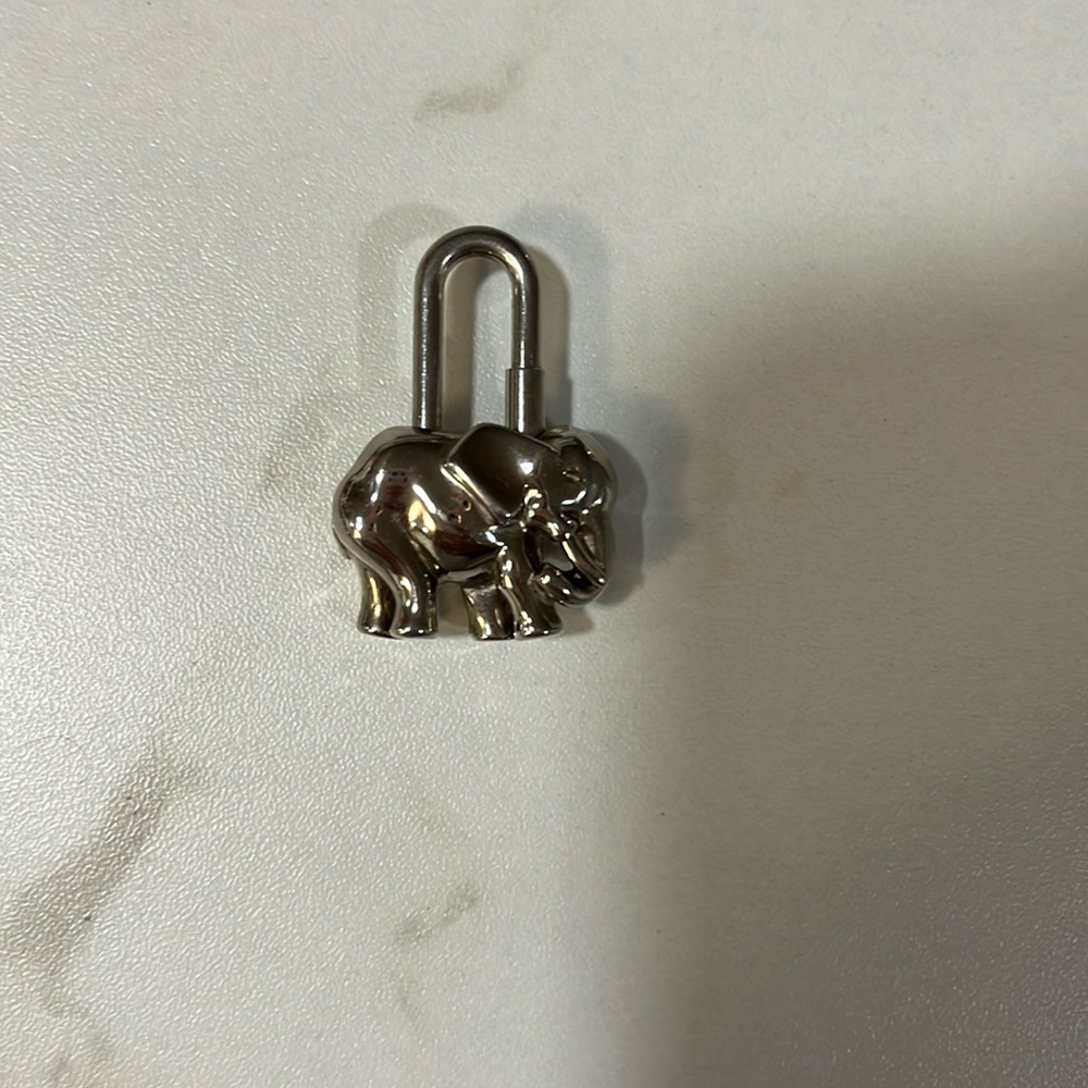 Silver Hermes Bag Charm Elephant 🐘